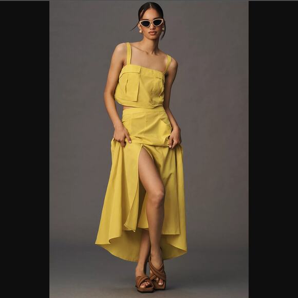 Sunday in Brooklyn Front-Slit A-Line Skirt - New Large - Picture 2 of 5